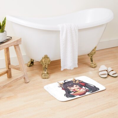 Alternative view of Taihou Azur Lane Kawaii Ramen Chibi Kimono Noodles Bath Mat