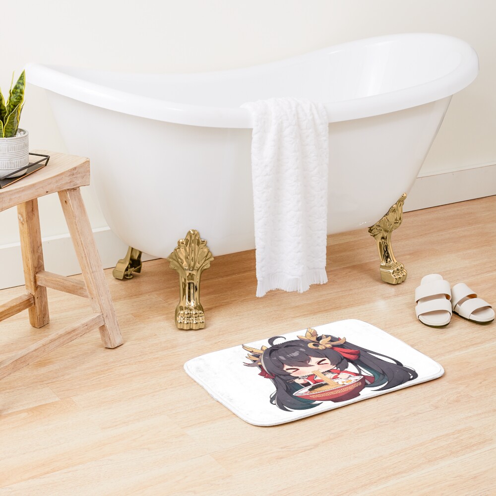Taihou Azur Lane Kawaii Ramen Chibi Kimono Noodles Bath Mat - Image 2