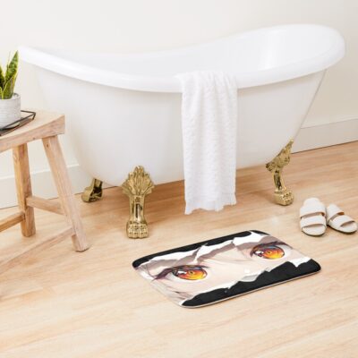 Alternative view of Ayanami Azur Lane Amber Eyes Torn Paper Peek Bath Mat