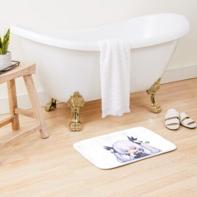 Alternative view of Illustrious Azur Lane Chibi Angry Kawaii Waifu Pout Bath Mat