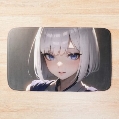 Kaga Azur Lane Soft Glow Fox Ears Portrait Bath Mat