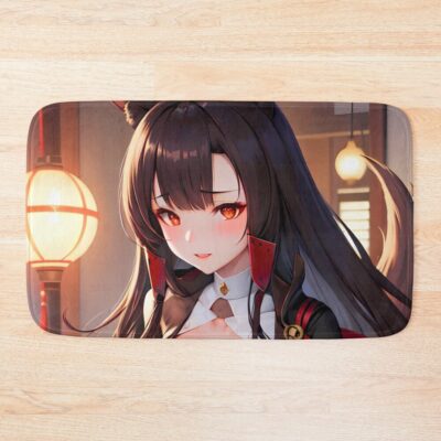 Akagi Azur Lane Lantern Shrine Kitsune Moment Bath Mat