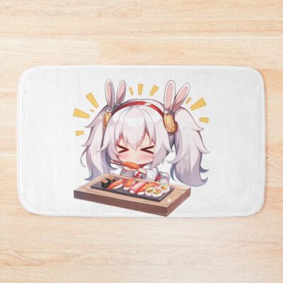 Laffey Azur Lane Sleepy Chibi Sushi Bite Bath Mat