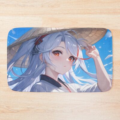 Prinz Eugen Azur Lane Kimono Straw Hat Beach Serenity Bath Mat