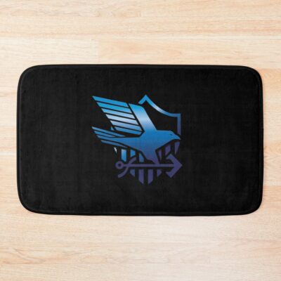 Azur Lane Emblem Blue Logo Bath Mat