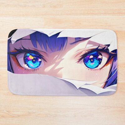 Kaga Azur Lane Blue Eyes Torn Paper Peek Bath Mat
