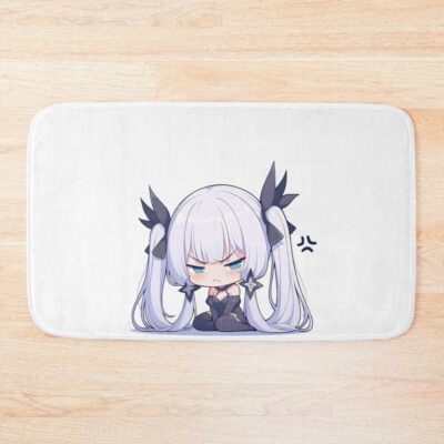 Illustrious Azur Lane Chibi Angry Kawaii Waifu Pout Bath Mat