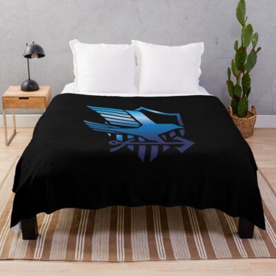 Azur Lane Emblem Blue Logo Throw Blanket