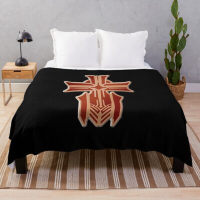 Azur Lane Emblem Black Background Throw Blanket
