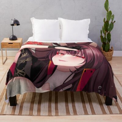 Azur Lane Akagi Smile Throw Blanket