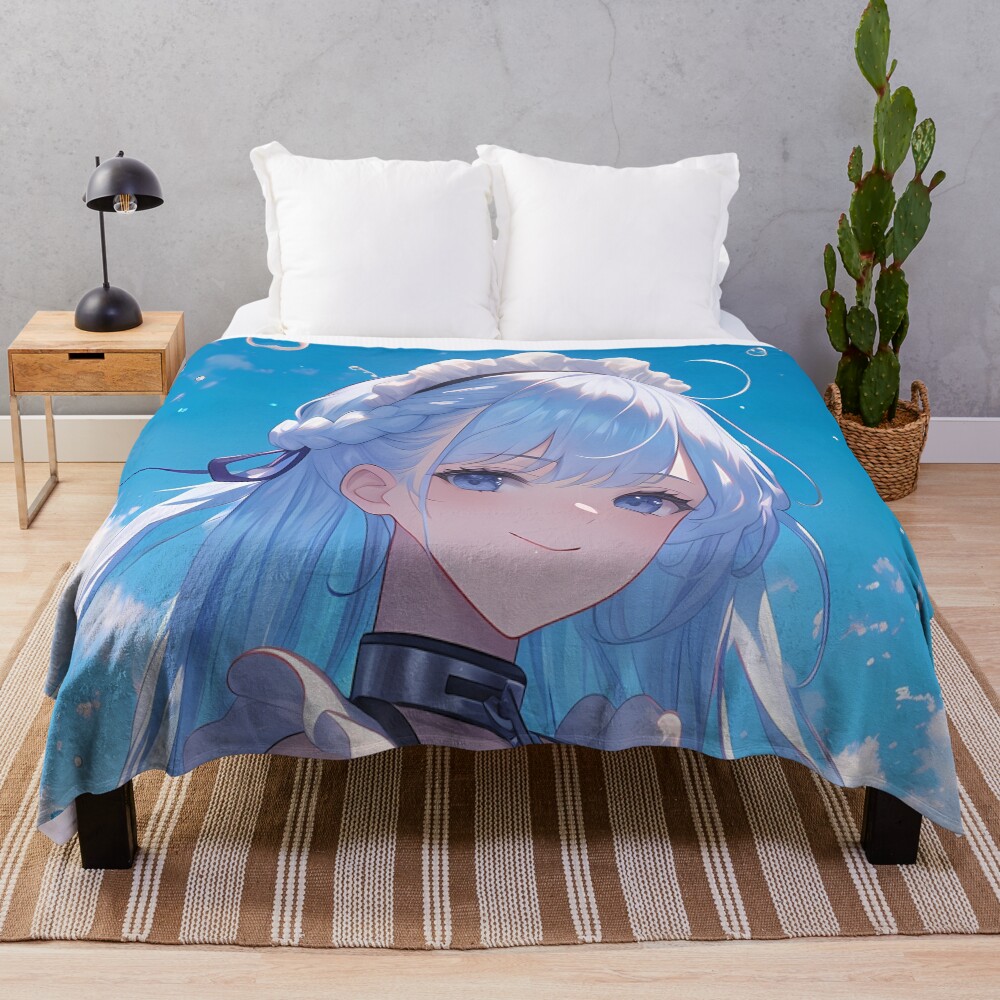Belfast Azur Lane Ocean Breeze Maid Pastel Waifu Throw Blanket