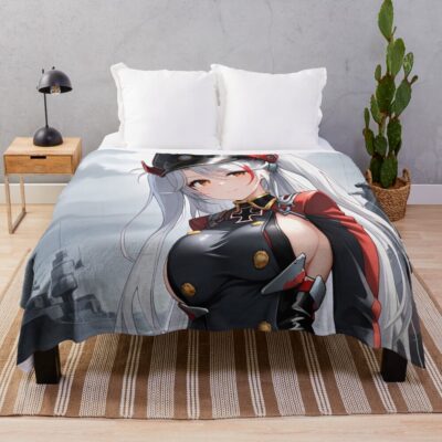 Prinz Eugen Azur Lane Overcast Ocean Uniform Calm Throw Blanket