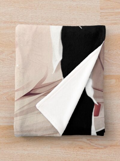 Alternative view of Ayanami Azur Lane Amber Eyes Torn Paper Peek Throw Blanket