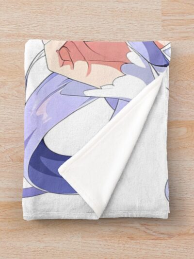 Alternative view of Unicorn Azur Lane Minimal Pastel Moment With Chibi Friend Throw Blanket