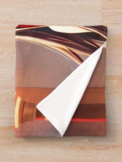 Alternative view of Akagi Azur Lane Lantern Shrine Kitsune Moment Throw Blanket
