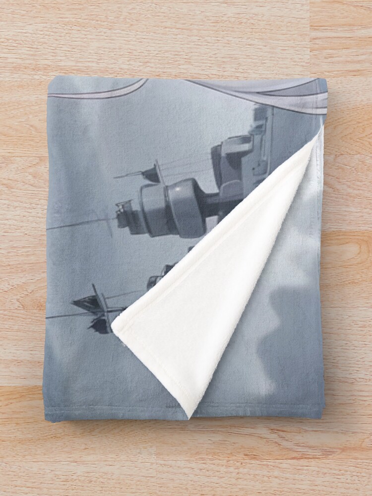 Prinz Eugen Azur Lane Overcast Ocean Uniform Calm Throw Blanket - Image 2