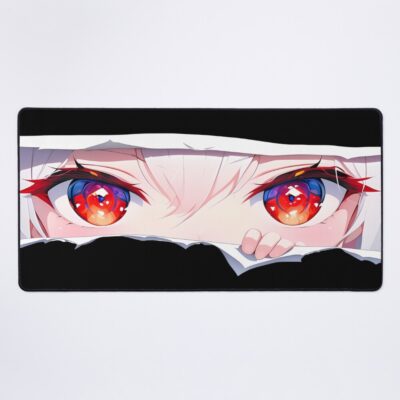 Formidable Azur Lane Red Eyes Peeker Torn Paper Closeup Mouse Pad