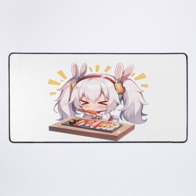Laffey Azur Lane Sleepy Chibi Sushi Bite Mouse Pad