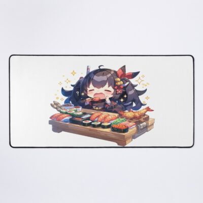 Taihou Azur Lane Sparkly Chibi Sushi Feast Mouse Pad