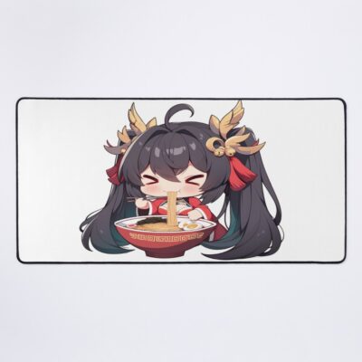 Taihou Azur Lane Kawaii Ramen Chibi Kimono Noodles Mouse Pad