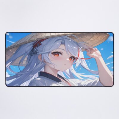 Prinz Eugen Azur Lane Kimono Straw Hat Beach Serenity Mouse Pad