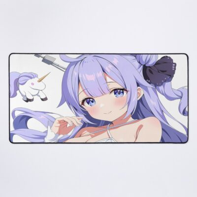 Unicorn Azur Lane Minimal Pastel Moment With Chibi Friend Mouse Pad