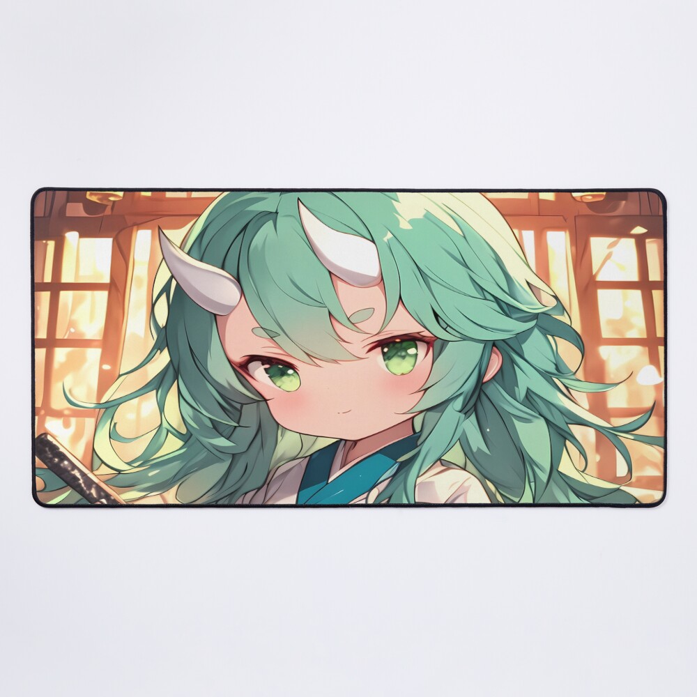 Noshiro Azur Lane Sakura Chibi Shrine Gate Mouse Pad