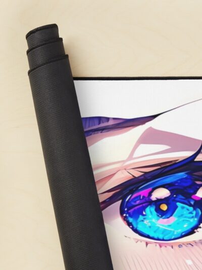 Alternative view of Kaga Azur Lane Blue Eyes Torn Paper Peek Mouse Pad