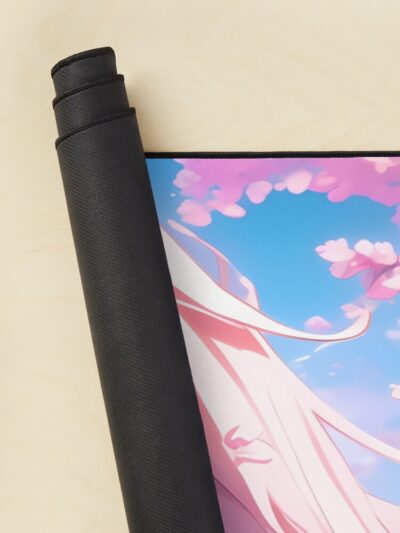 Alternative view of Laffey Azur Lane Pink Hair Cherry Blossoms School Uniform Mouse Pad