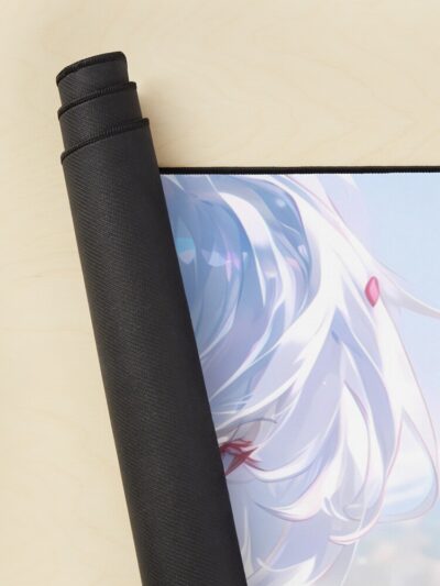 Alternative view of Laffey Azur Lane Winter Snowfall Soft Light Mouse Pad