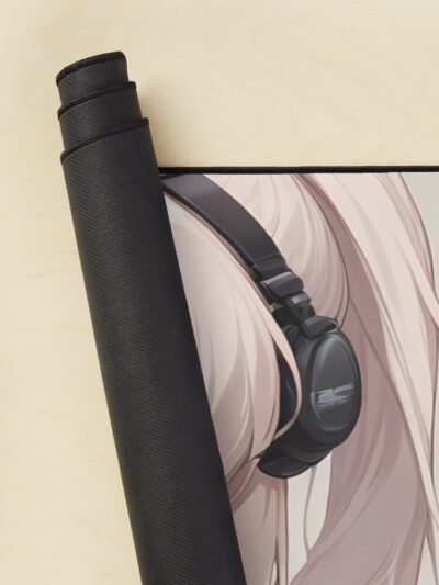 Alternative view of Ayanami Azur Lane Calm Headphones Closeup Mouse Pad