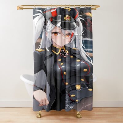 Prinz Eugen Azur Lane Ocean Deck Rainy Selfie Shower Curtain
