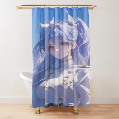 Takao Azur Lane Flower Field Breeze Serenity Shower Curtain