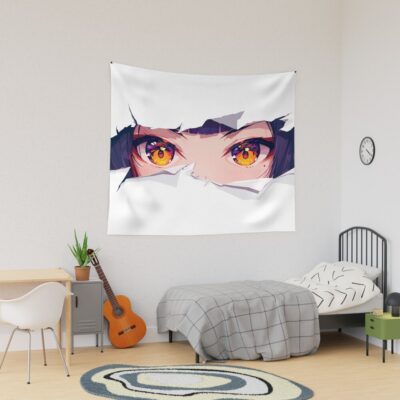 Akagi Azur Lane Amber Eyes Torn Paper Peek Tapestry