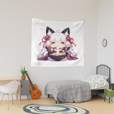 Illustrious Azur Lane Chibi Ramen Kimono Kawaii Feast Tapestry