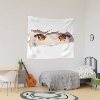 Ayanami Azur Lane Amber Eyes Torn Paper Peek Tapestry