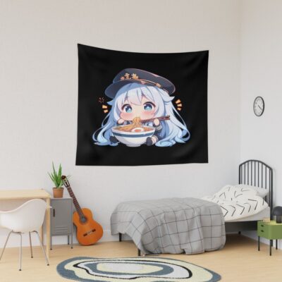 Enterprise Azur Lane Kawaii Ramen Chibi Noodles Bite Tapestry